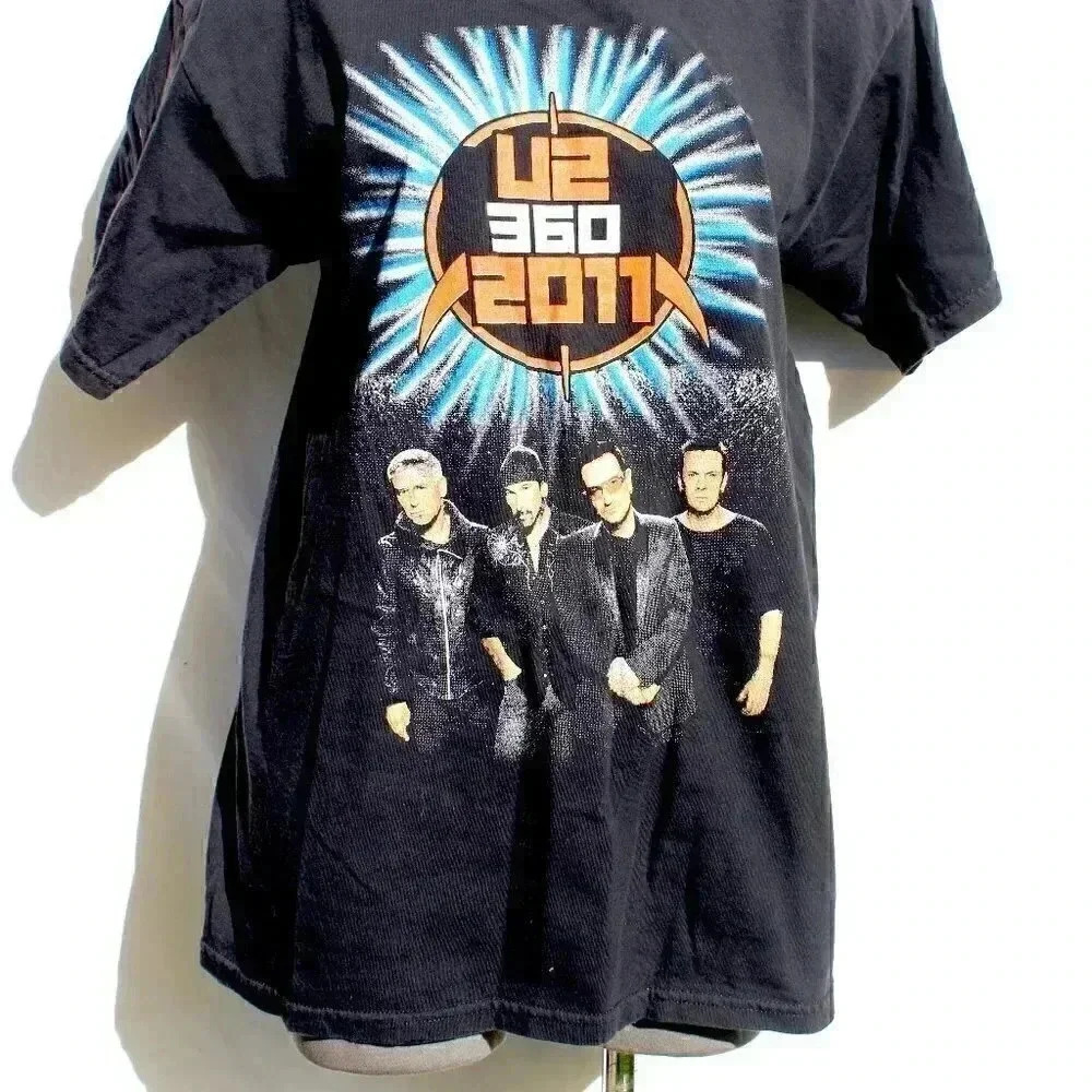 Vintage 2011 US 360 Tour Graphic Tee Black Concert T-Shirt Tee Shirt Medium - Picture 3 of 3